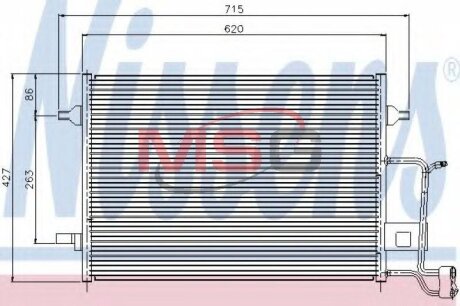 Радиатор кондиционера (Конденсатор) NISSENS 94922