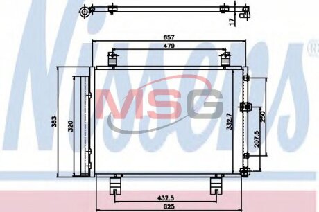 Радиатор кондиционера (Конденсатор) NISSENS 94950