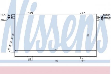 Радіатор кондиціонера NISSENS 94989