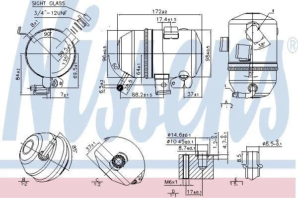 Осушитель кондиционера NISSENS 95520 (фото 1)