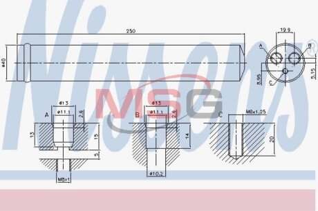 Осушитель кондиционера NISSENS 95522