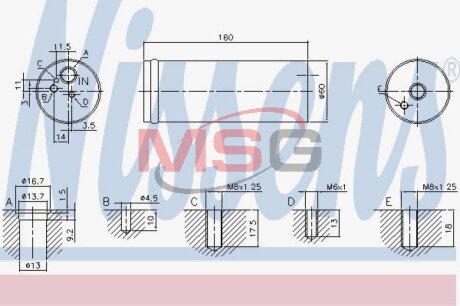 Осушитель кондиционера NISSENS 95524