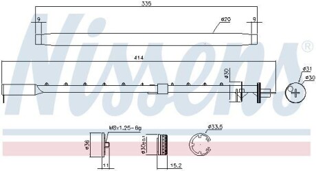 Осушитель кондиционера NISSENS 95580