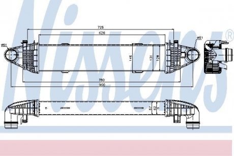 Радіатор інтеркулера NISSENS 96535