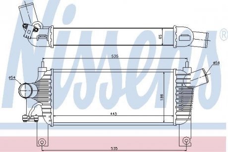 Радиатор интеркулера NISSENS 96622