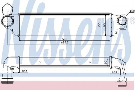 Радиатор интеркулера NISSENS 96654