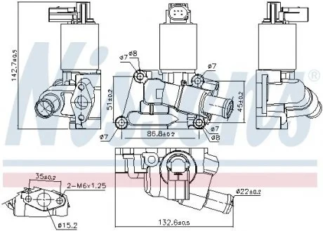 Клапан рециркуляции ВГ (EGR) First Fit NISSENS 98196