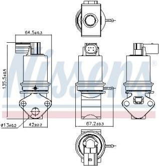 Клапан рециркуляціі ВГ (EGR) First Fit NISSENS 98202