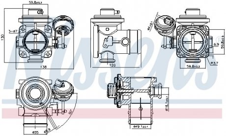 Клапан рециркуляции ВГ (EGR) First Fit NISSENS 98304