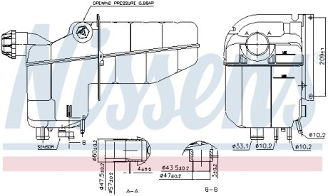 Бачок расширительный NISSENS 996020