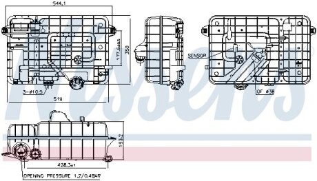 Компенсационный бак, охлаждающая жидкость NISSENS 996053