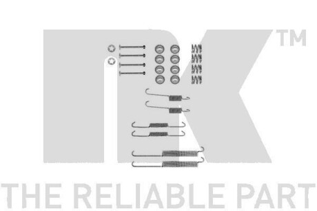 Комплект монтажный тормозных колодок NK 7948678
