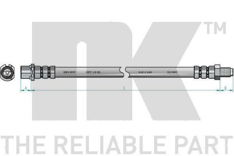 Тормозной шланг NK 8523144
