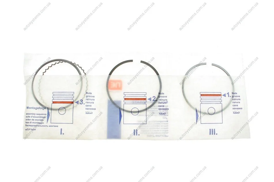 Кільця поршневі BMW 3(E30/36)/5(E28/34) 1.6/2.5/2.7i 81-94 (84.00mm/STD) (1.5-1.75-3) = 8907160000 NPR 120 007 0015 00 (фото 1)