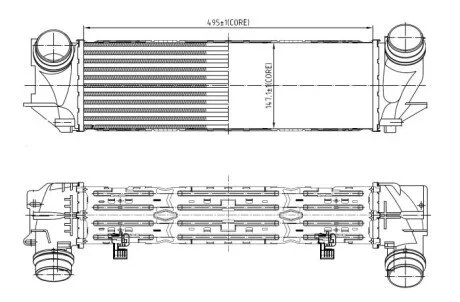 Радіатор інтеркулера BMW 5 (F10/F11) 2.0 N20 11-16 NRF 309065