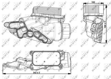 Радиатор масляный NRF 31351