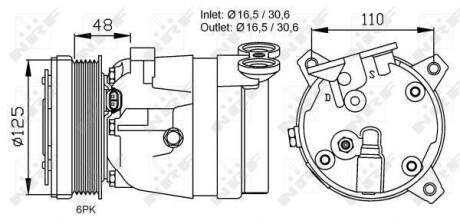 Компрессор кондиционера NRF 32022