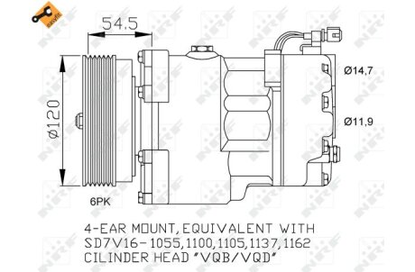 Компрессор кондиционера NRF 32033