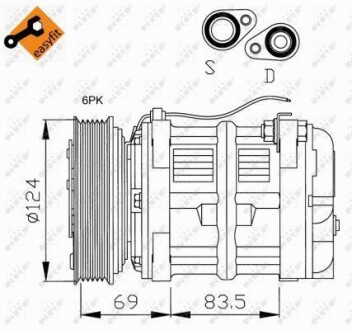 Компрессор кондиционера NRF 32038