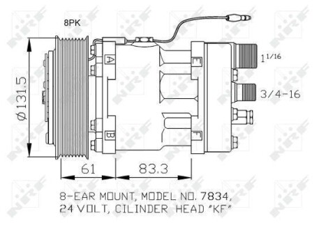 Компрессор кондиционера NRF 32073