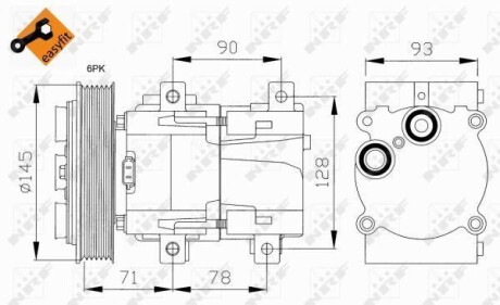 Компрессор кондиционера NRF 32084