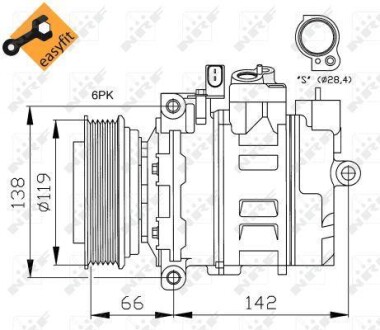 Компрессор кондиционера NRF 32111