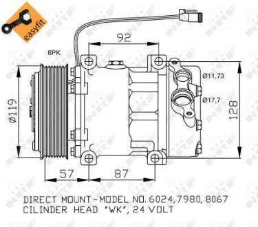 Компрессор кондиционера NRF 32120