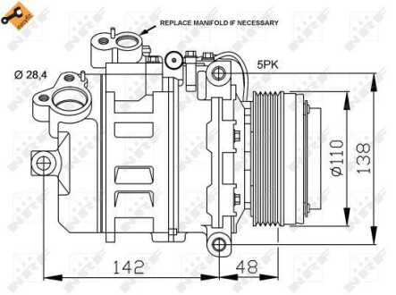 Компрессор кондиционера NRF 32123