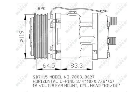 Компрессор кондиционера NRF 32133