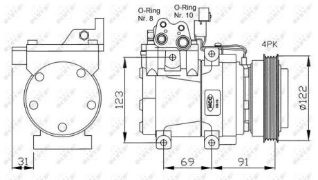 Компрессор кондиционера NRF 32200G