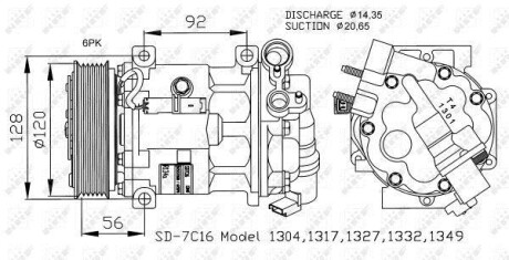 Компрессор кондиционера NRF 32239G