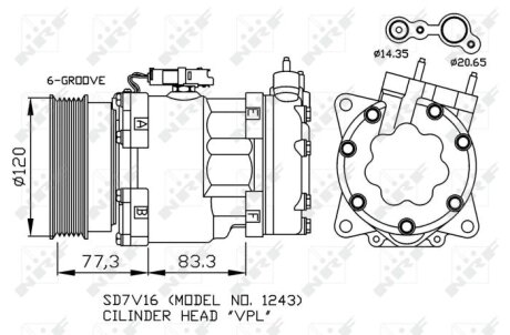 Компрессор кондиционера NRF 32266