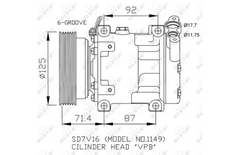 Компрессор кондиционера NRF 32267