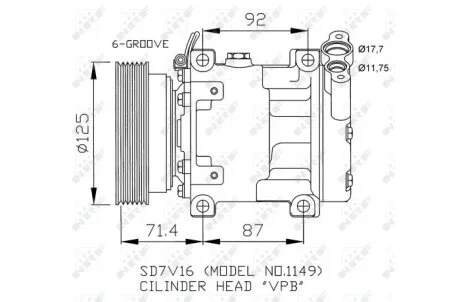 Компрессор кондиционера NRF 32267