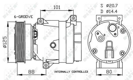 Компрессор кондиционера NRF 32404