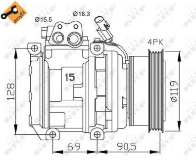 Компрессор кондиционера NRF 32438