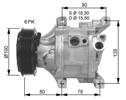 Компрессор кондиционера NRF 32466