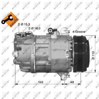 Компрессор кондиционера NRF 32493