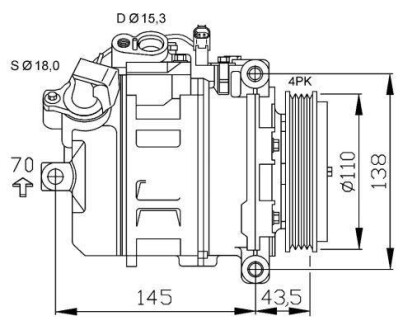 Компрессор кондиционера NRF 32520