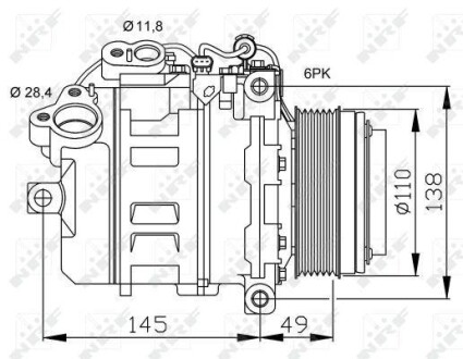 Компрессор кондиционера NRF 32533