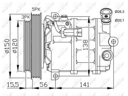 Компрессор кондиционера NRF 32673G