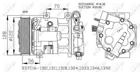 Компрессор кондиционера NRF 32682