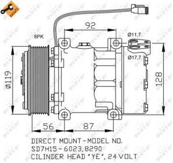 Компрессор кондиционера NRF 32703