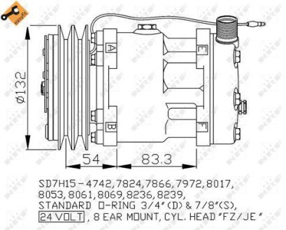 Компрессор кондиционера NRF 32769