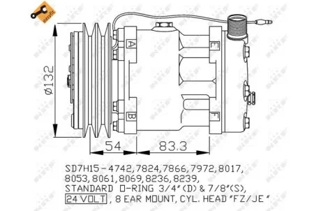 Компрессор кондиционера NRF 32769