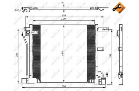 Радиатор кондиционера (Конденсатор) NRF 350040