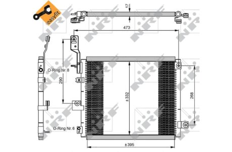 Радиатор кондиционера (Конденсатор) NRF 350047