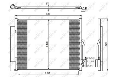 Радиатор кондиционера (Конденсатор) NRF 350053