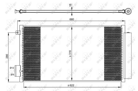 Радиатор кондиционера (Конденсатор) NRF 350061