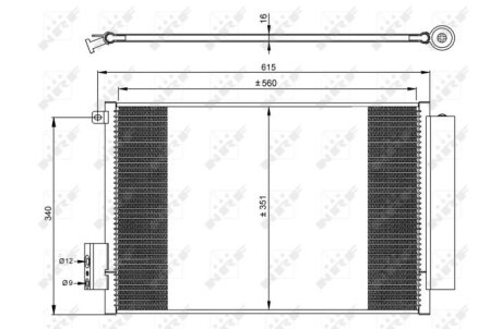 Радиатор кондиционера (Конденсатор) NRF 350065